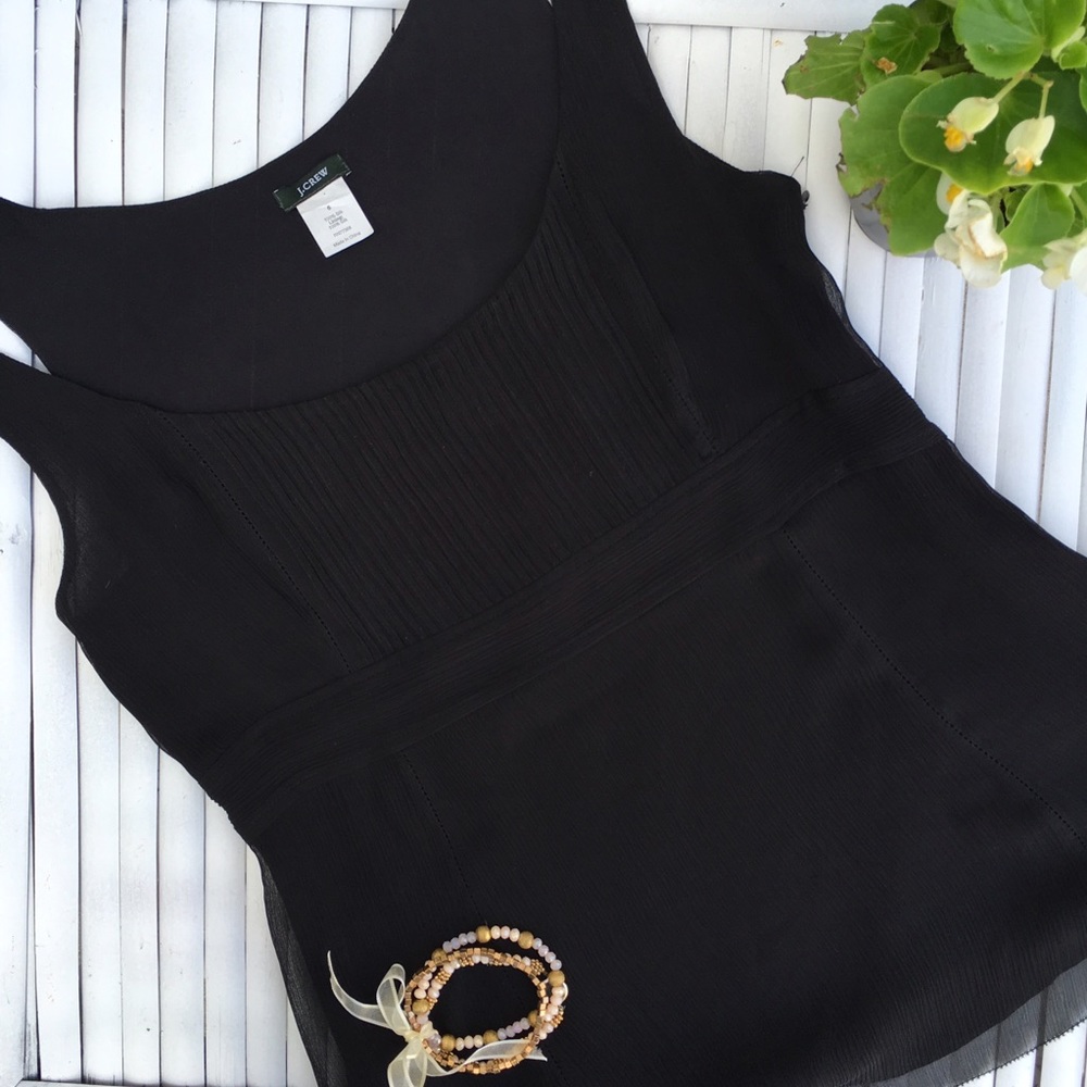 NOT FOR SALE J.Crew Tank Blouse Black 100 % Silk