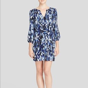 Aqua Bloomingdales v-neck tunic style belted dress