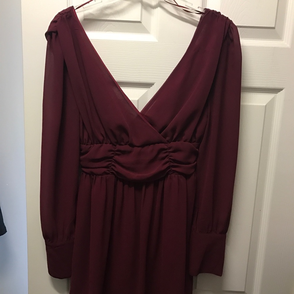 Small Burgundy 100% Polyester Dress