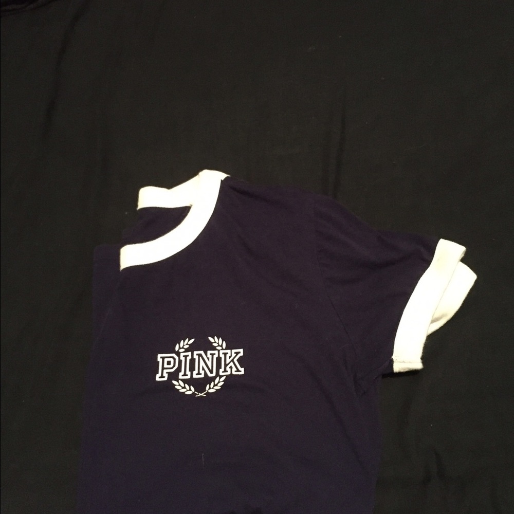 Large VS PINK ringer tee