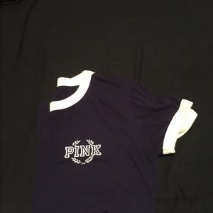 Large VS PINK ringer tee