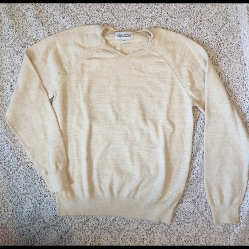 M Lucky Brand Cream Sweater - Great Condition!