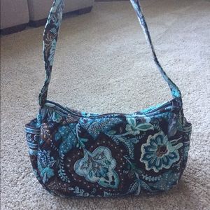 Vera Bradley Java Blue Small Hobo Purse Handbag