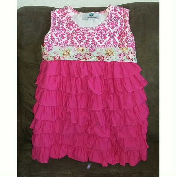 Pink layered Ruffle Boutique Outfit - Picture 8 of 8