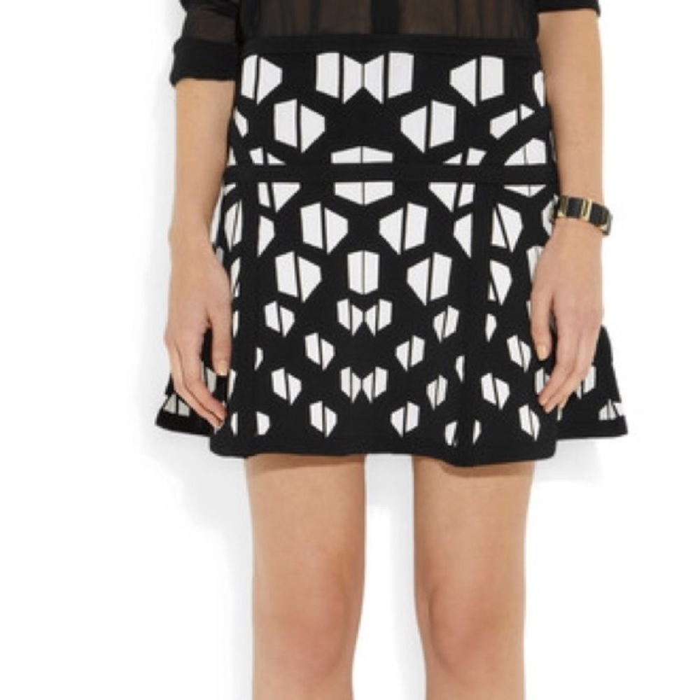 Diane Von Furstenberg Intarsia Flote Miniskirt
