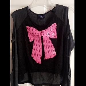 Boutique brand sequin bow top