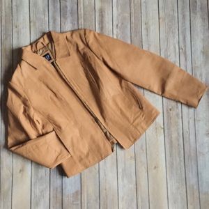 🐫 GAP Genuine Leather Jacket Camel XS