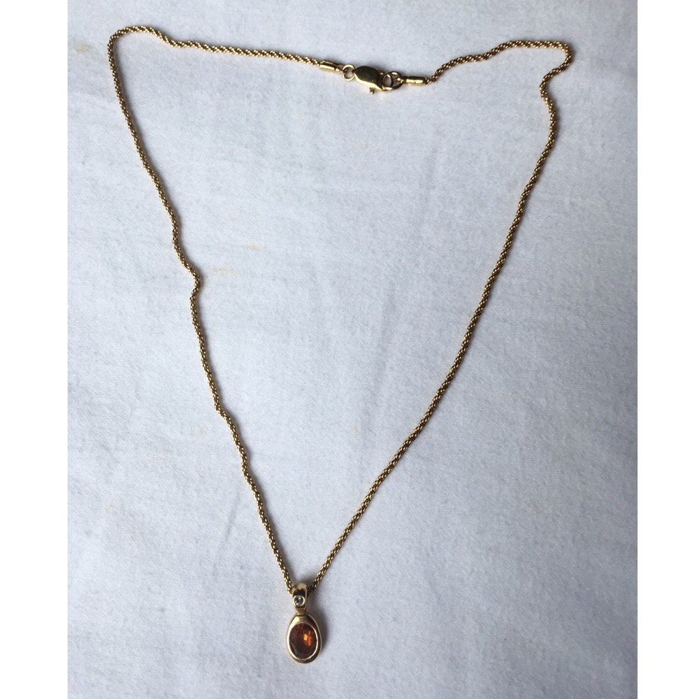 Swarovski Crystal and Gold Pendant Necklace