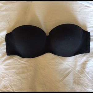 Body by Victoria black, lined strapless bra.