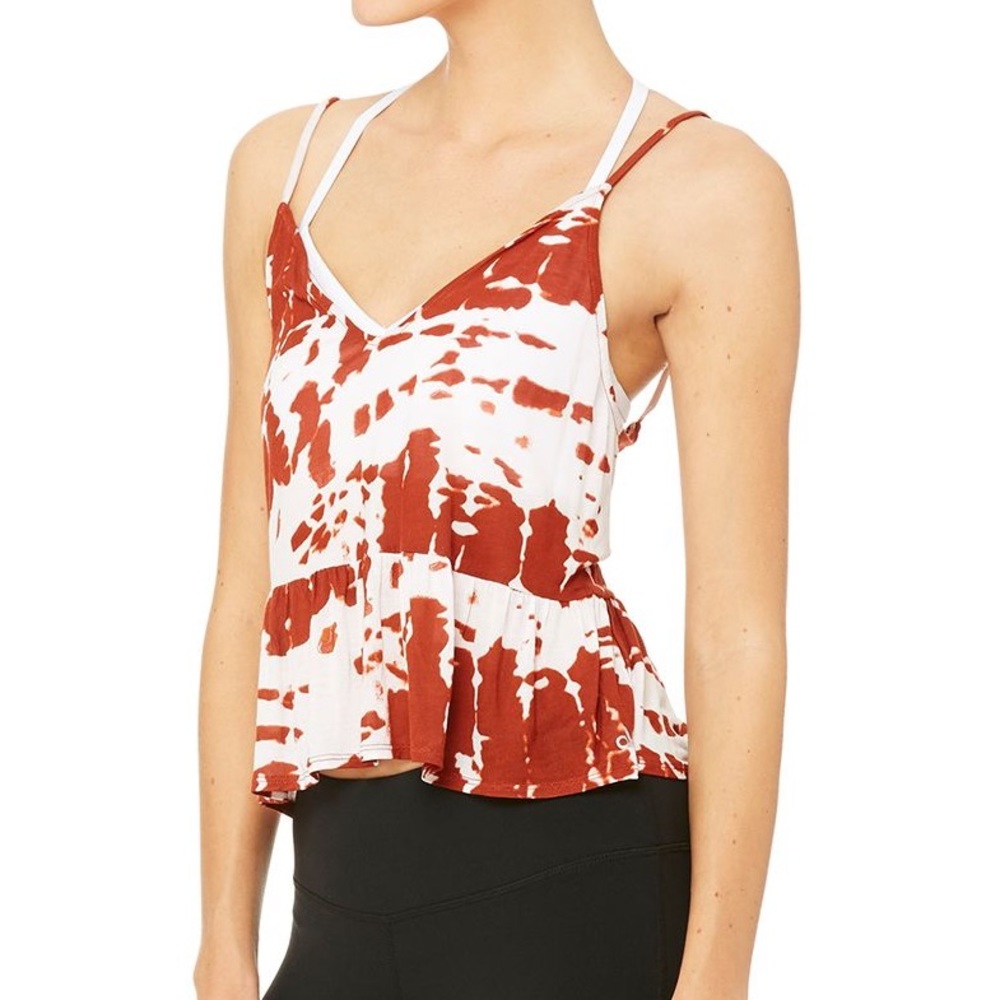 Alo yoga flutter tank in sun baked tie dye