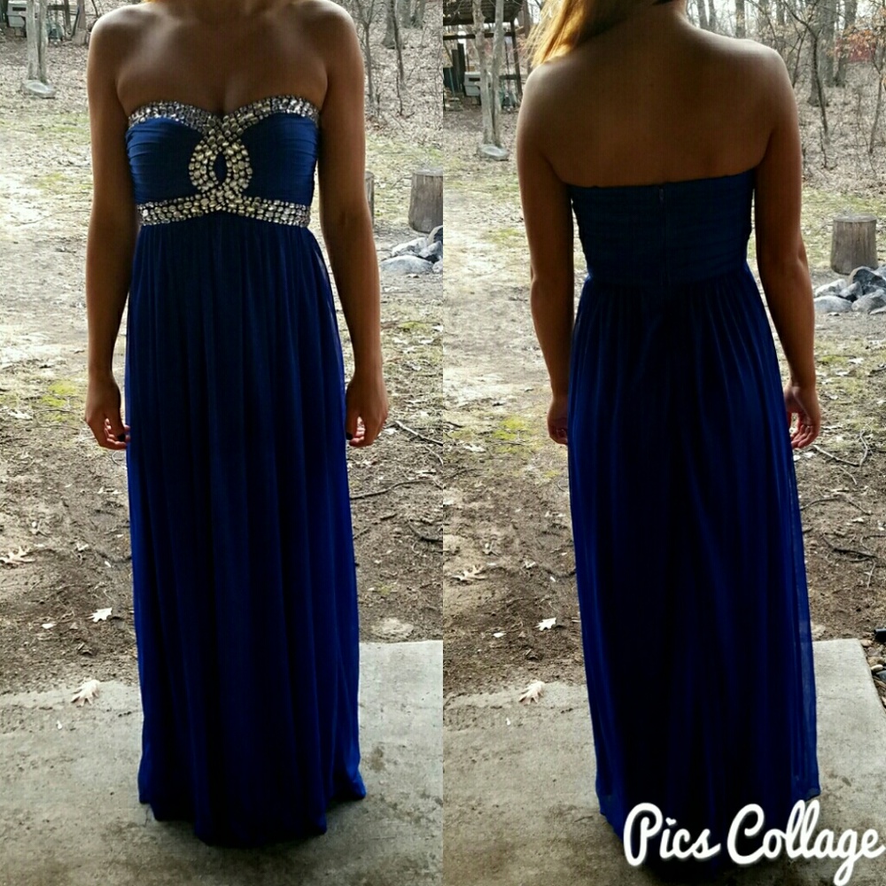 Royal blue prom dress