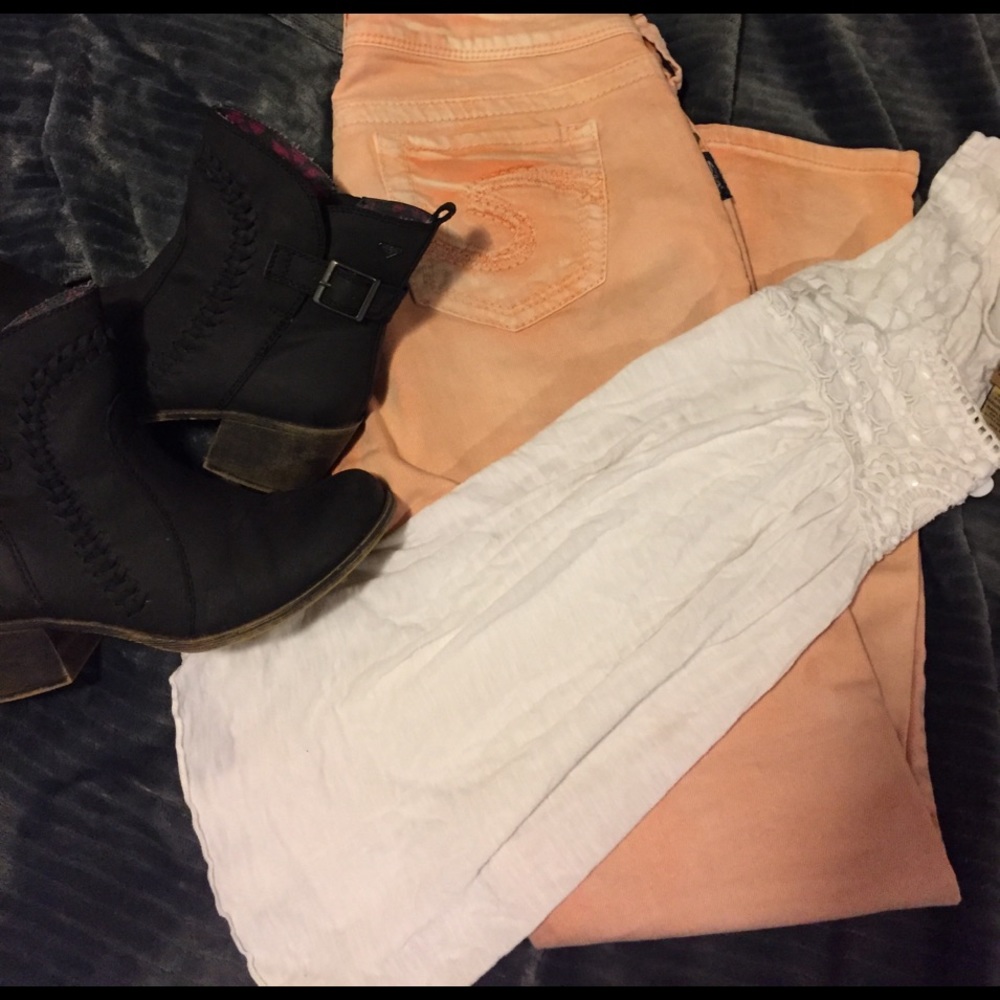 Orange Silver Suki Skinny jeans