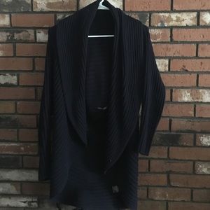 525 America navy blue knit cardigan