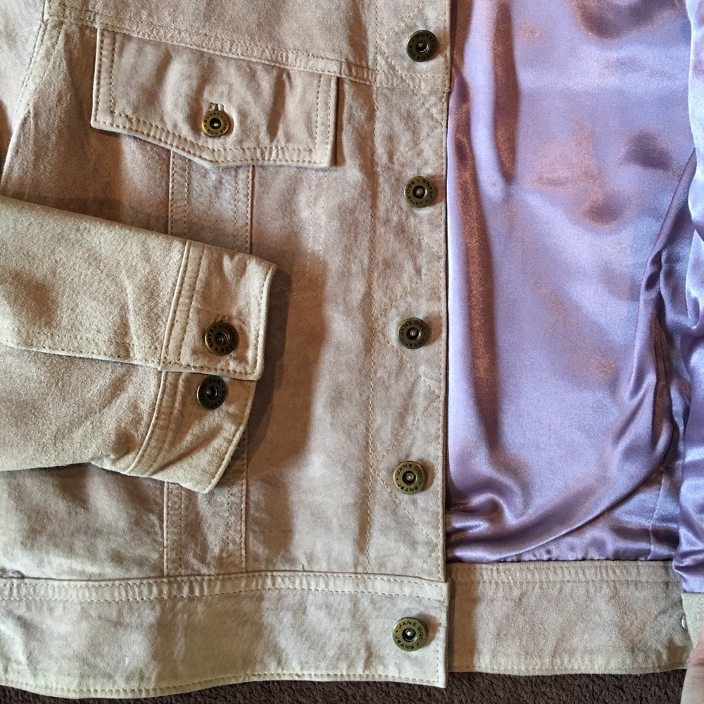 Suede Jacket w/Lavender Satin Lining
