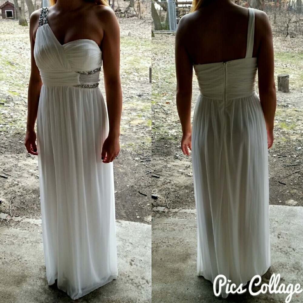 White prom dress
