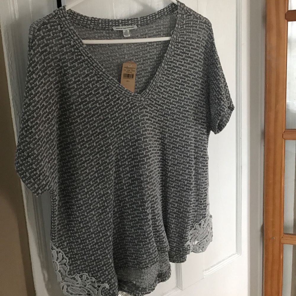American eagle grey short sleeve top