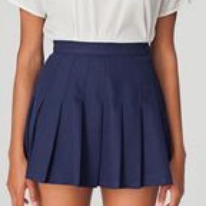 AA pleated skirt navy blue new