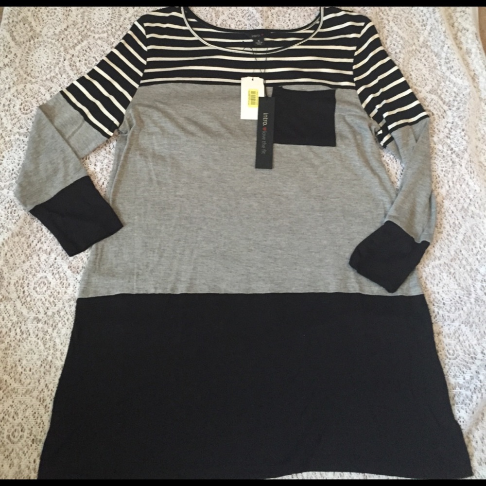 NWT Black/Grey Intro Tunic, Super Soft