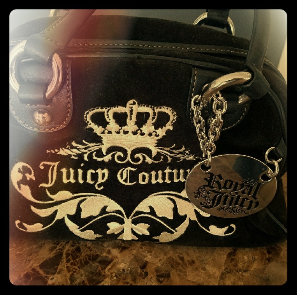 JUICY COUTURE Black Velour Purse
