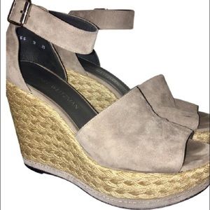 Stuart Weitzman sohogal topo suede wedges