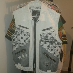 Winchester jean/leather vest