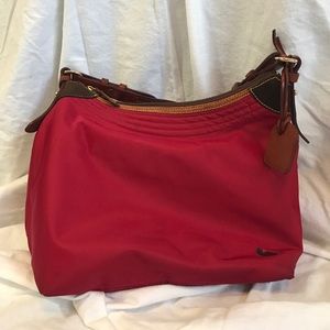 Red nylon Dooney & Bourke purse