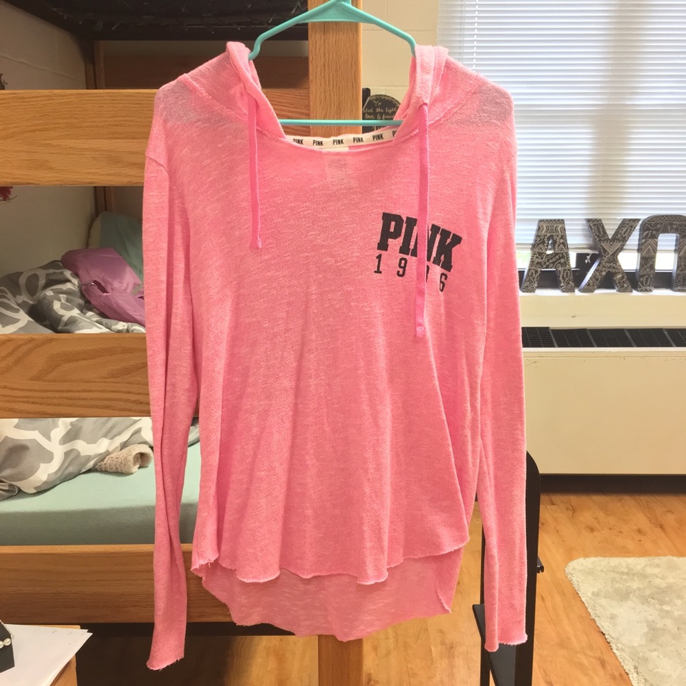 VS Pink High-low Hoodie Tee