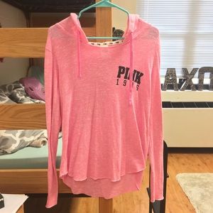 VS Pink High-low Hoodie Tee