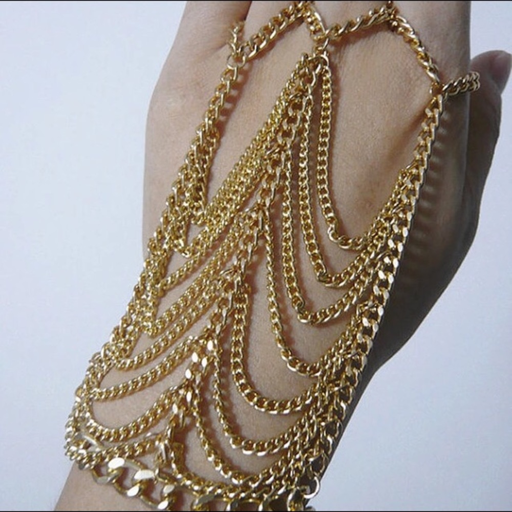 Sexy asf Gypsy Slave Bracelet Belly Dance Chain - Picture 2 of 3