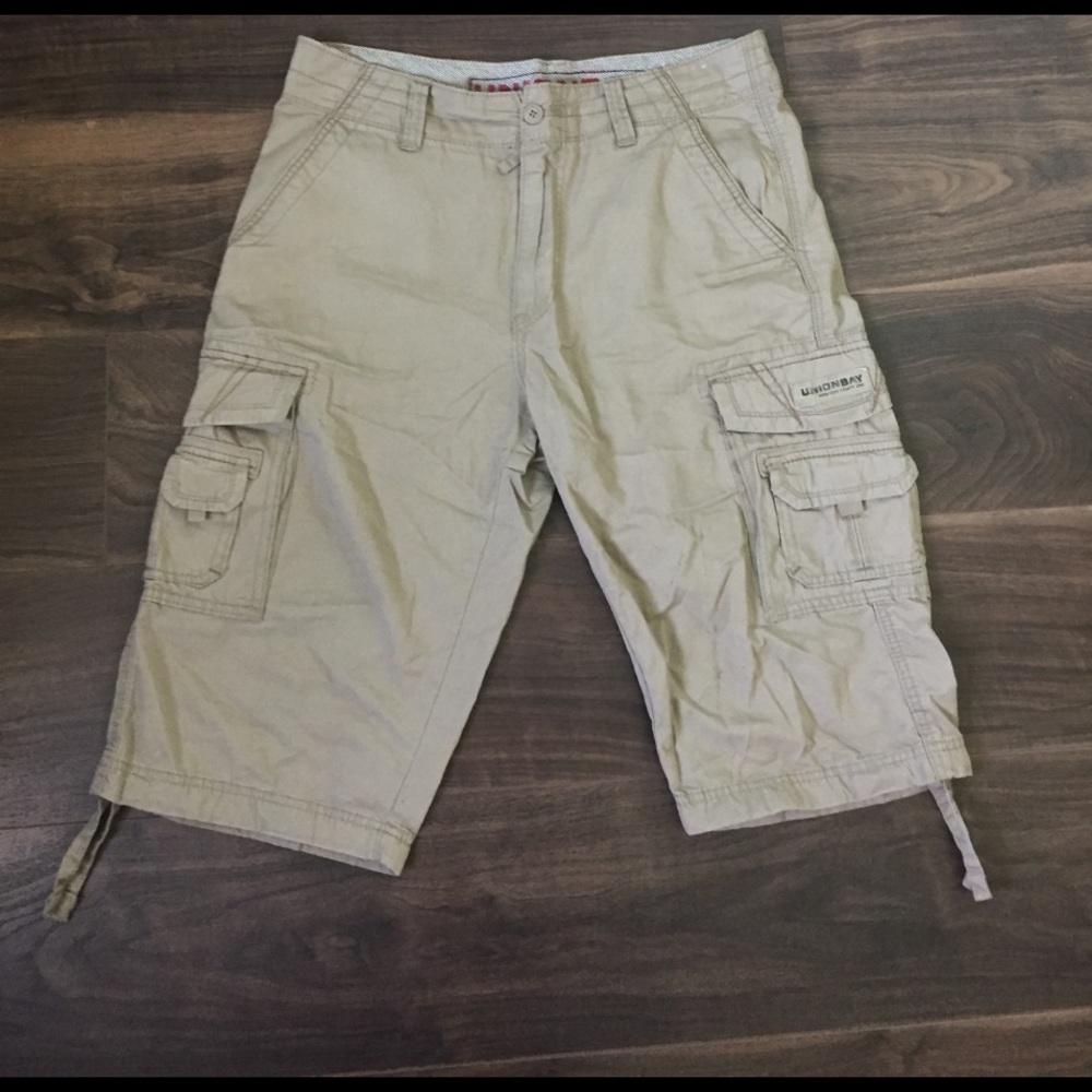 Tan cargo shorts