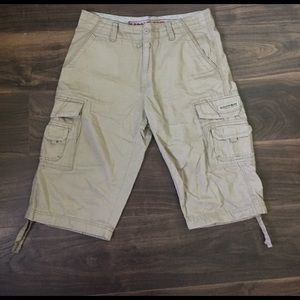 Tan cargo shorts