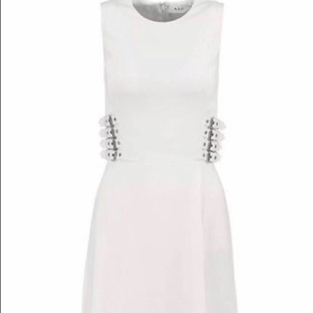 White ALC classy buckle dress