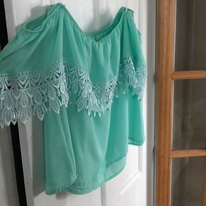 Off the shoulder top with lace details