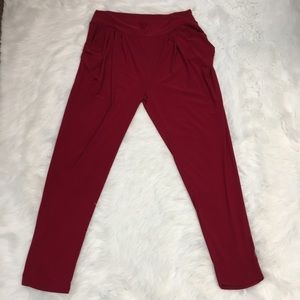 Burgundy Maxi Pants