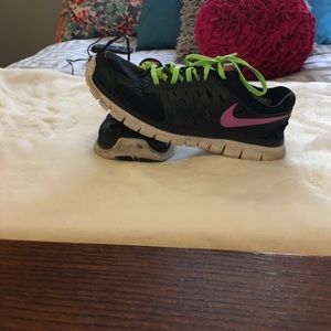 Black/ Lime Green/ Purple Nikes