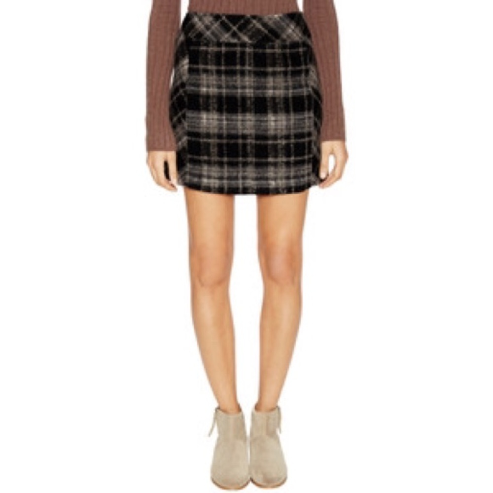 Free People Wool Mini Skirt