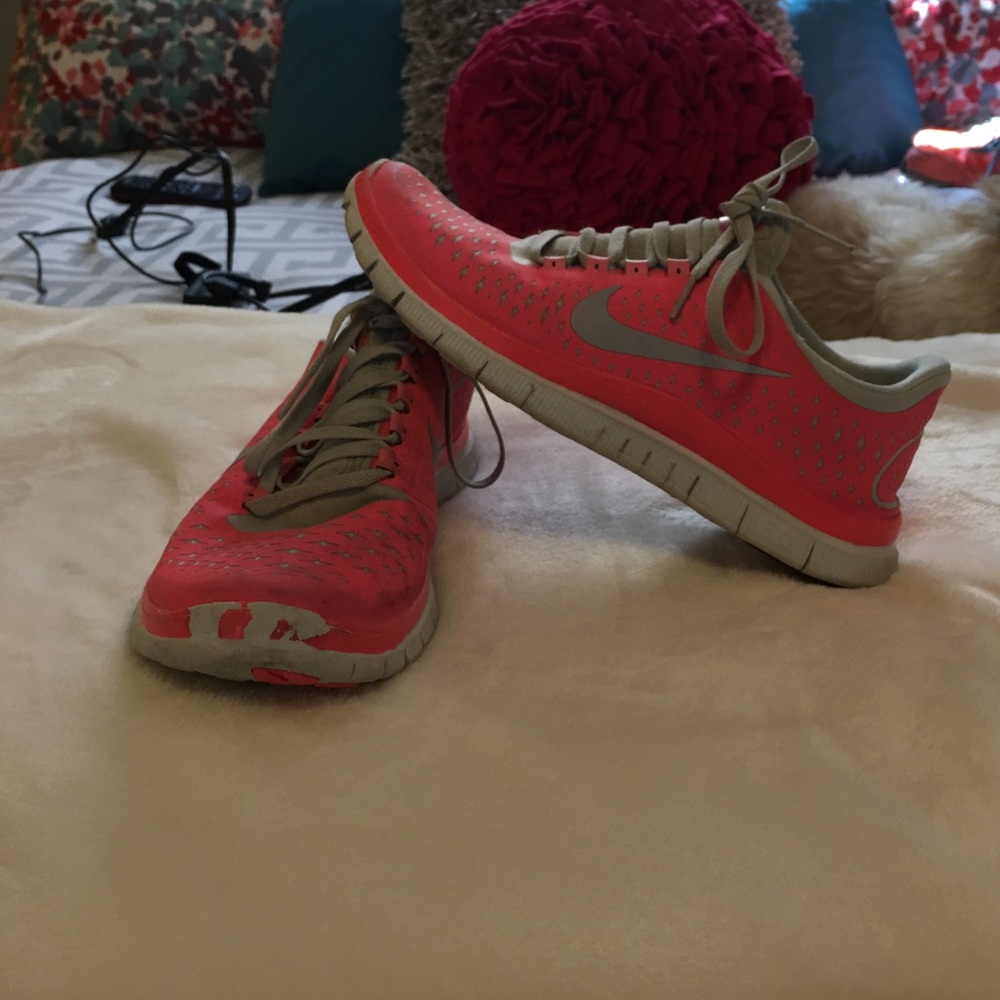 Bright pink Nikes