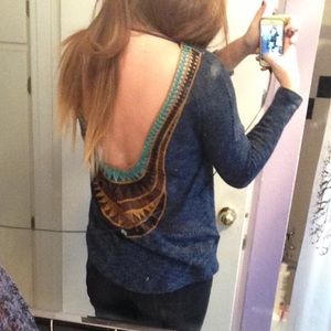Backless sweater