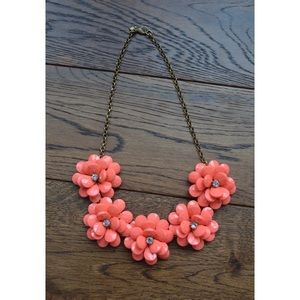 J Crew Necklace | Pink floral burst statement