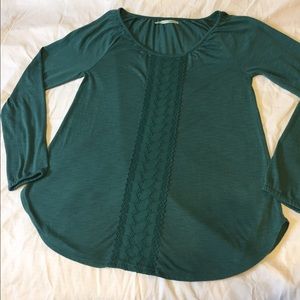 Pretty green top with lace details