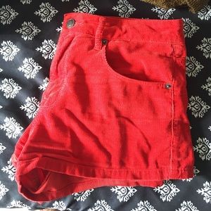 🌊FOREVER 21 || red corduroy shorts