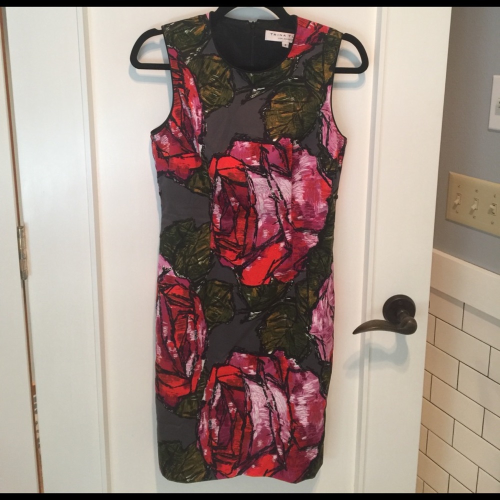 Trina Turk sophisticated floral dress.