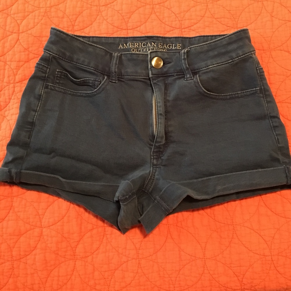 AE blue jean shorts