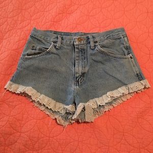 UO high waisted Jean shorts