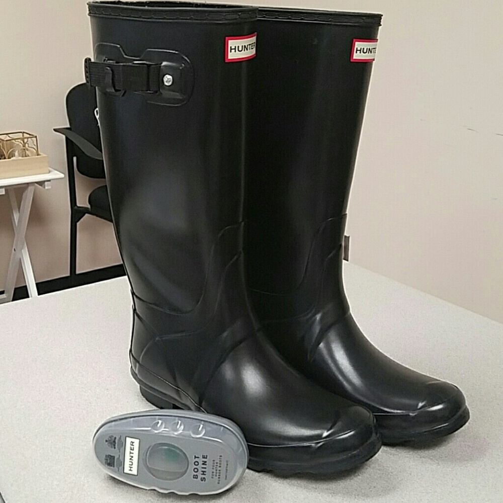 Hunter Huntress black size 8 womens rainboots
