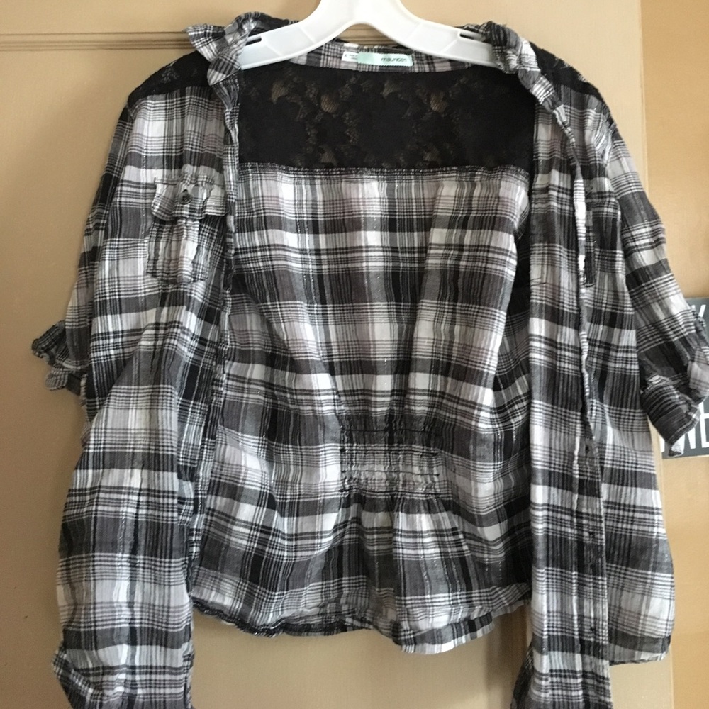 Black button up with lace back