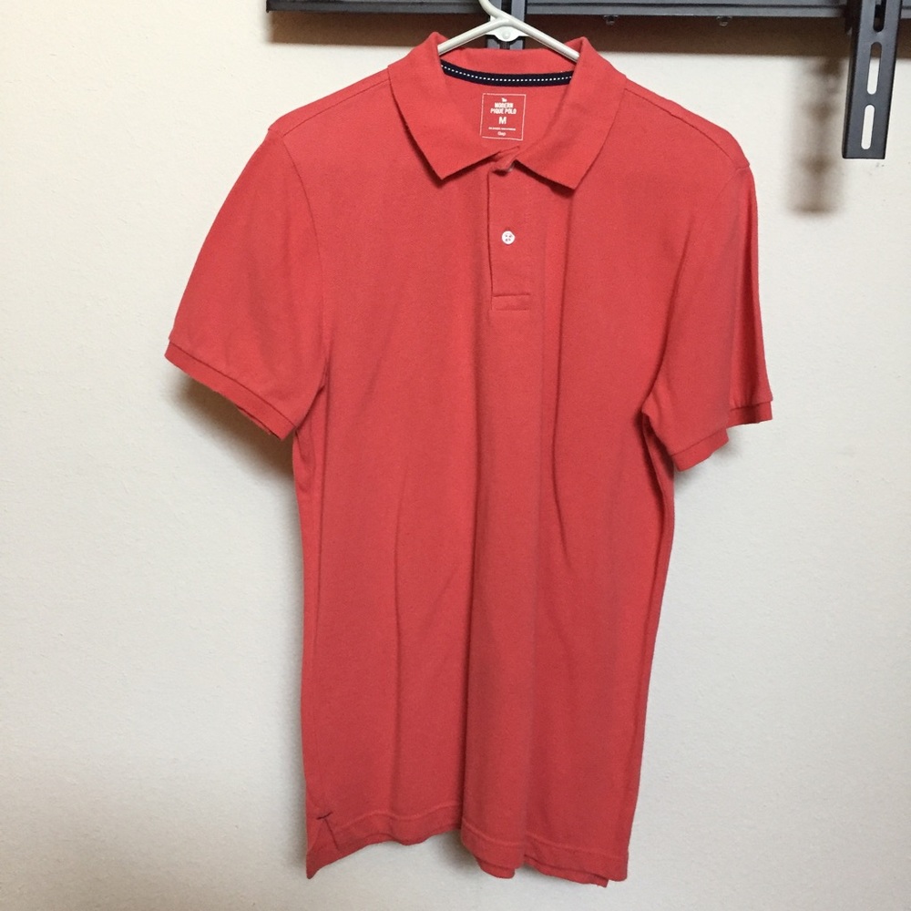 Men's Gap Modern Pique Polo Medium Orange Pink