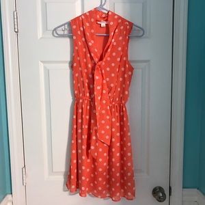 Forever 21 Coral Polka Dot Dress