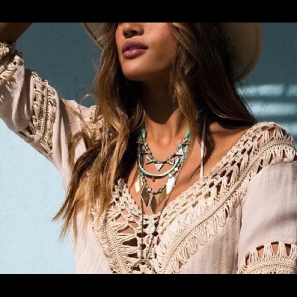 Crochet Bohemian Pullover Top
