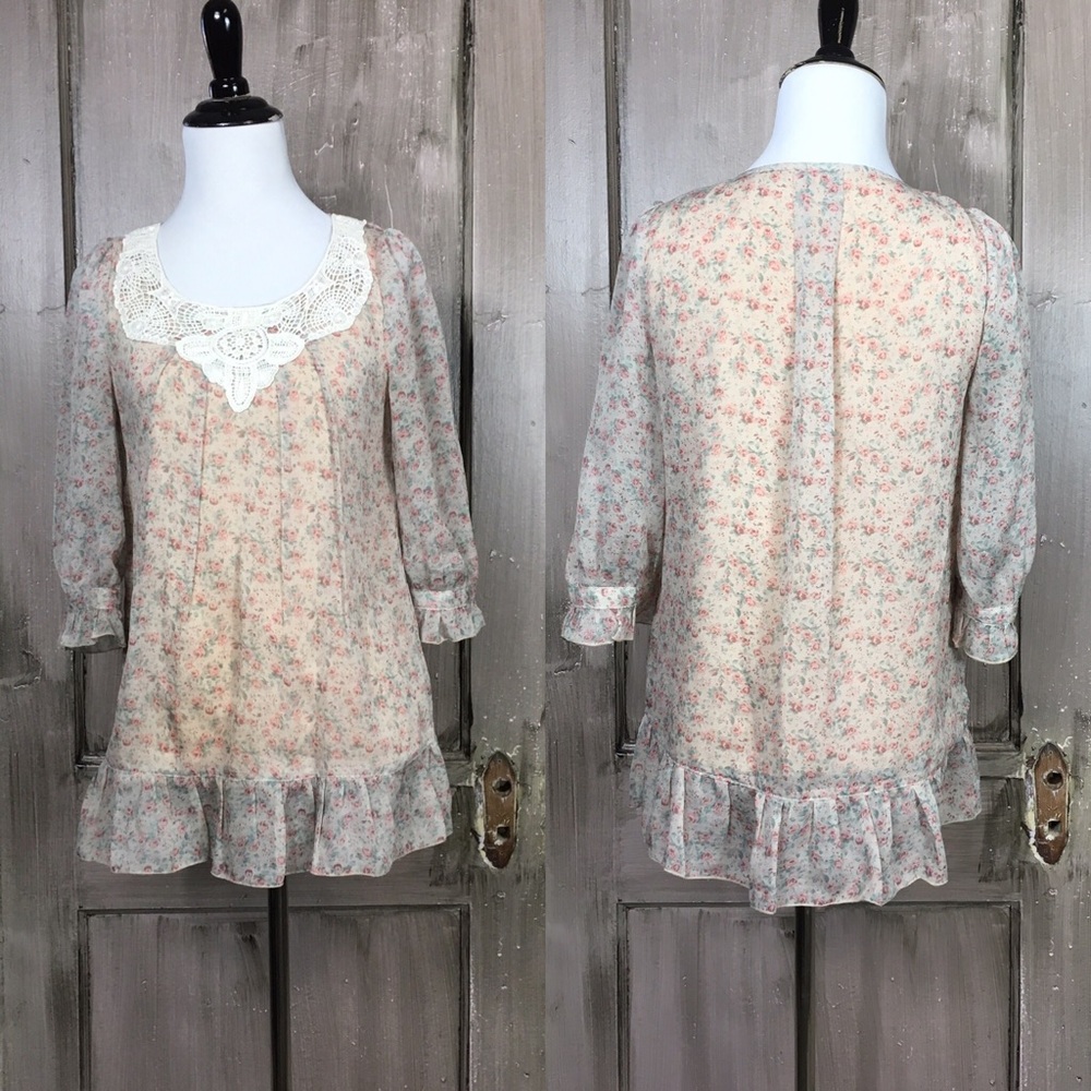 Bohemian Flare Flower Print Tunic